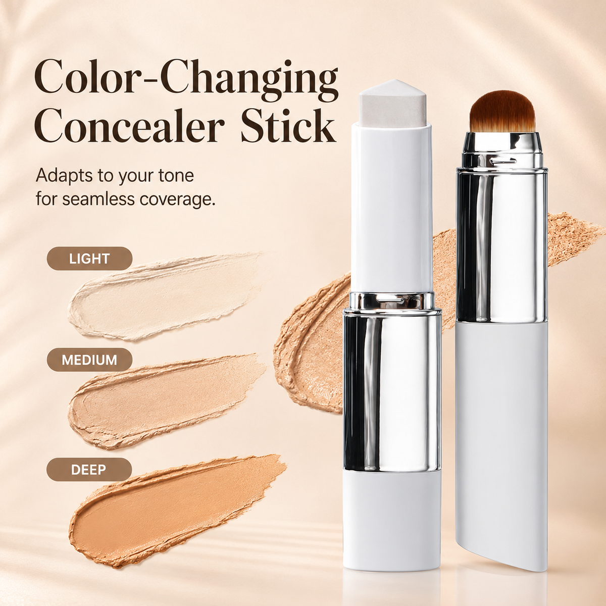 Color-Changing Foundation Stick with Built-In Brush