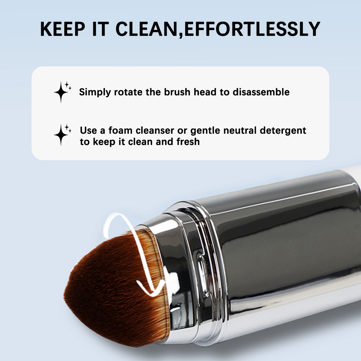 Color-Changing Foundation Stick with Built-In Brush